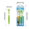 Pet Toothbrush Kit Dental Care Three-head toothbrush Finger Toothbrush Teeth Care Dog Cat Cleaning Mouth Pet Supplies 4