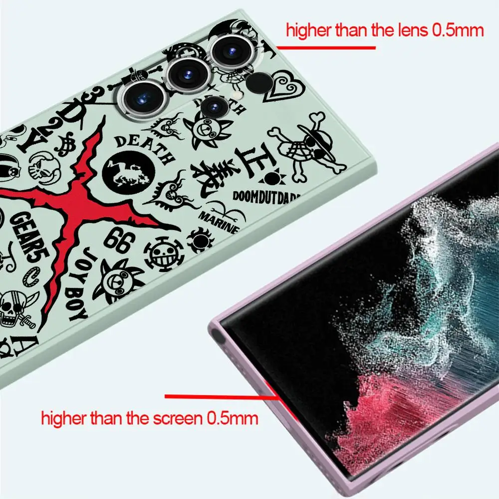 Case for Samsung Galaxy S24 Ultra S20 FE S22 Plus S23 Ultra 5G S21 Luxury Square Liquid Cover