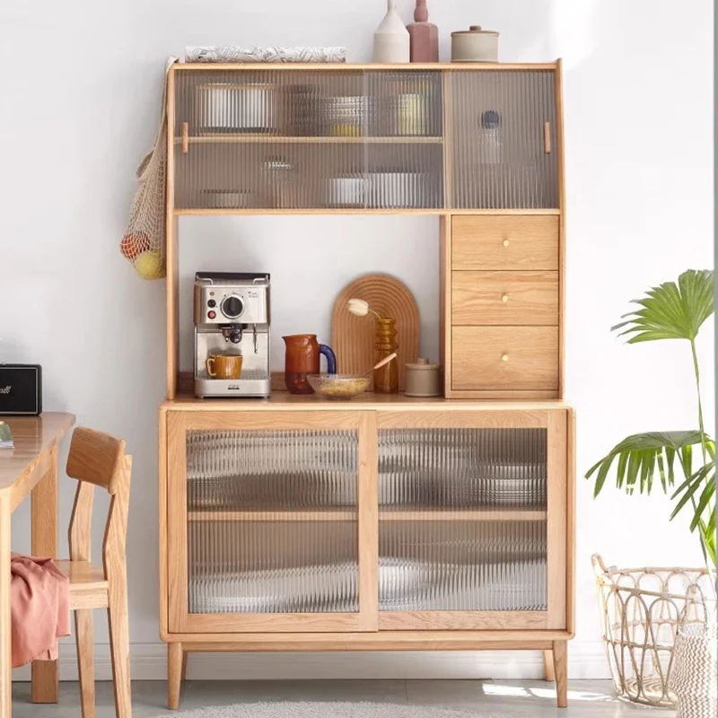 Sideboard et De Cuisine Vintage Furniture Luxury Side Board Cabinet Kitchen Auxiliary Table Wheel Mobile Coffee Bar Storage