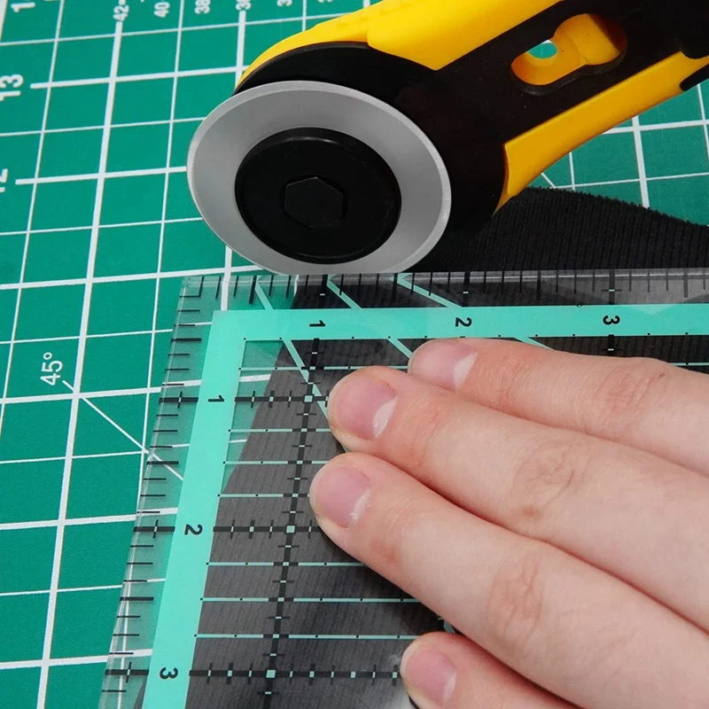 4PCS Square Quilting Ruler (12.5/9.5/6/4.5Inch) Sewing Acrylic Ruler Anti-Slip DIY Quilting Tools Durable Easy Install