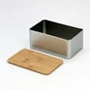 1pcs Square Metal Tea Packaging Box With Bamboo Lid Money Coin  Neatening Candy Key Silver Storage Empty Boxes Pill Organizer 2