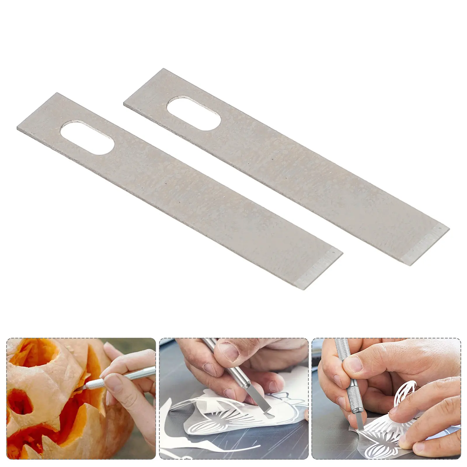 Lot de 50 lames de rechange pour couteau de bricolage, acier 60#, découpe précise