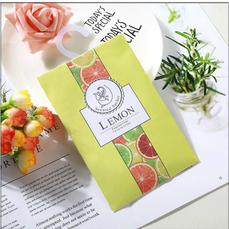 Natural Sachet Aromatherapy Bag Hanging Fragrant Sachet For Wardrobe Closet Car Fragrance Air Freshening Home Supplies 3/6pcs