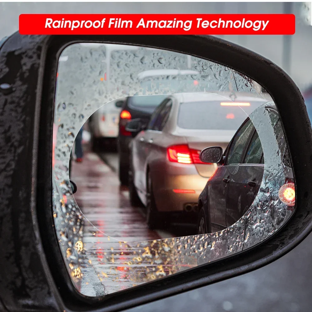 Auto-Rückspiegel-Schutzfolie Seitenfenster-Aufkleber Anti-Nebel Blendschutz Regenfest Wasserdicht Auto-Spiegelfolie Klare Nano-Beschichtung – Detail 1