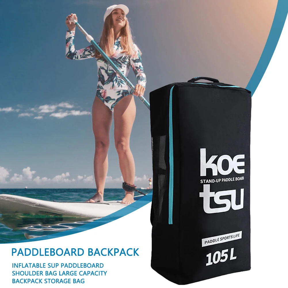 80L/105L Inflatable Stand Up Paddle Board Bag Oxford Portable Standup Paddleboard Cover Case Large Capacity for Outdoor Surfing