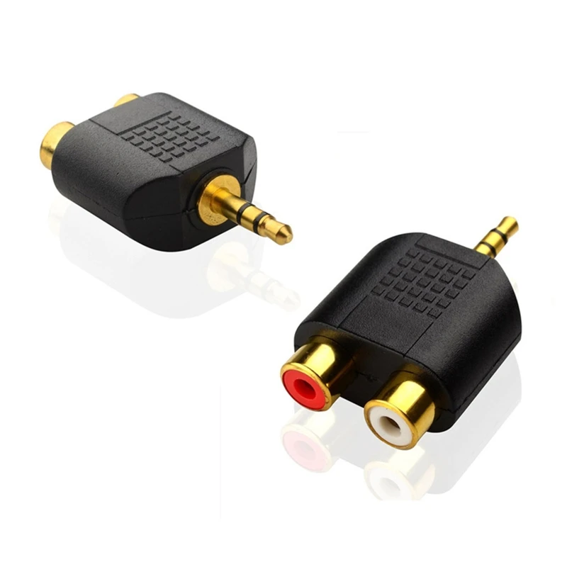 Earphone Jack Adapter Audio Plug Adapter Audio Cable Adapter 3.5mm Audio Stereo Jack Female To 2 RCA Male 3.5mm Male to 2-RCA Female 3.5mm to 2-RCA Connector Adapter