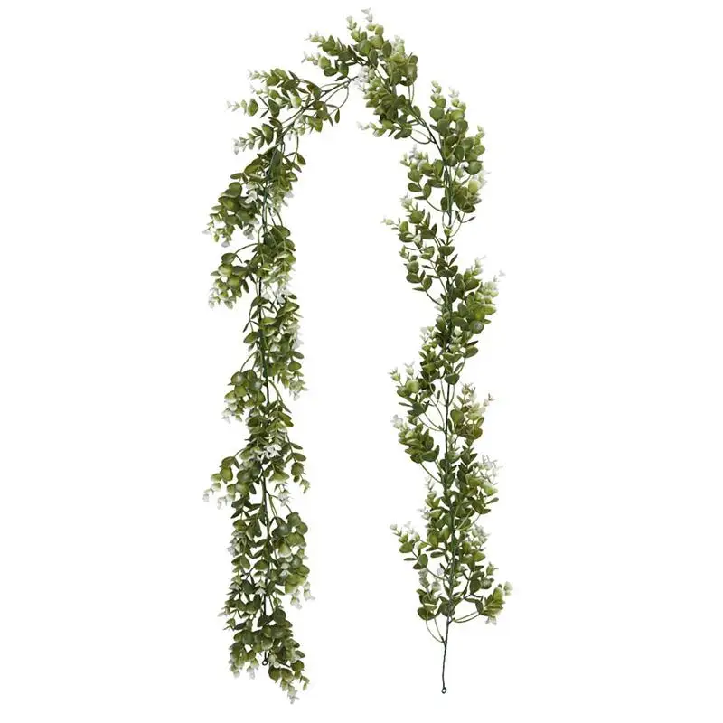 

Fake Eucalyptus Rattan Artificial Plants Vine Green Willow Leaf Ivy Wall Hanging Garland For Home Wedding Party Decor