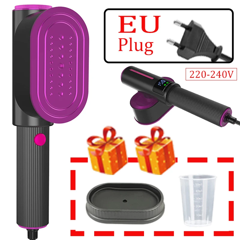 3 ב 1 בגדים אירונר 1200w סיבוב ראש קיטור ברזל הוביל טמפרטורה צג אחיזה ביד בית קיטור גיהוץ מכונת כביסה