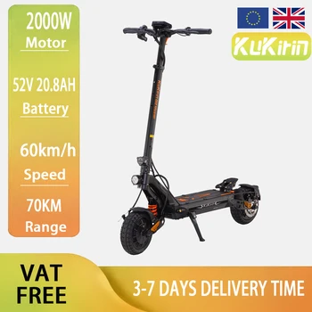 Monopattino Elettrico Kukirin G2 Master 2026 con Motore da 2000W, Batteria 52V20.8AH, Ammortizzazione Idraulica, Velocità Massima 60km/h