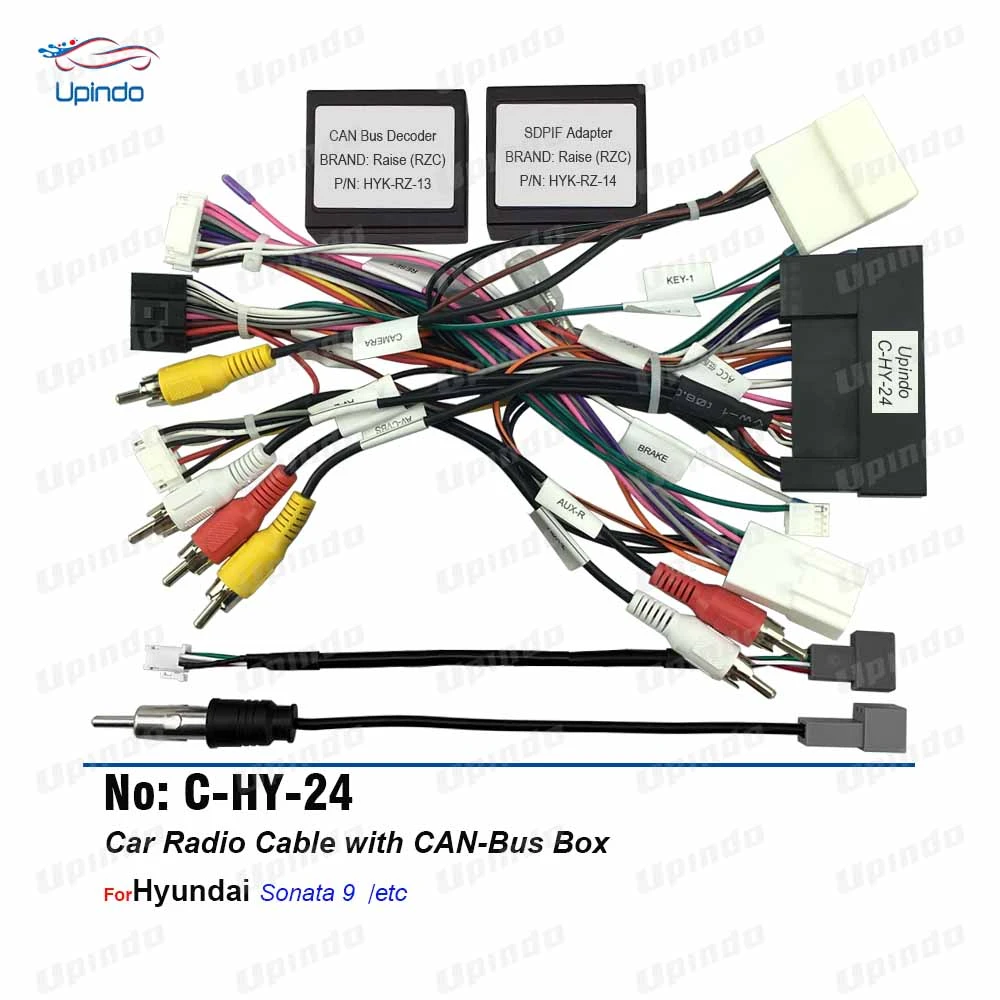 Car radio cable canbus decoder spdif audio amplifier adapter power