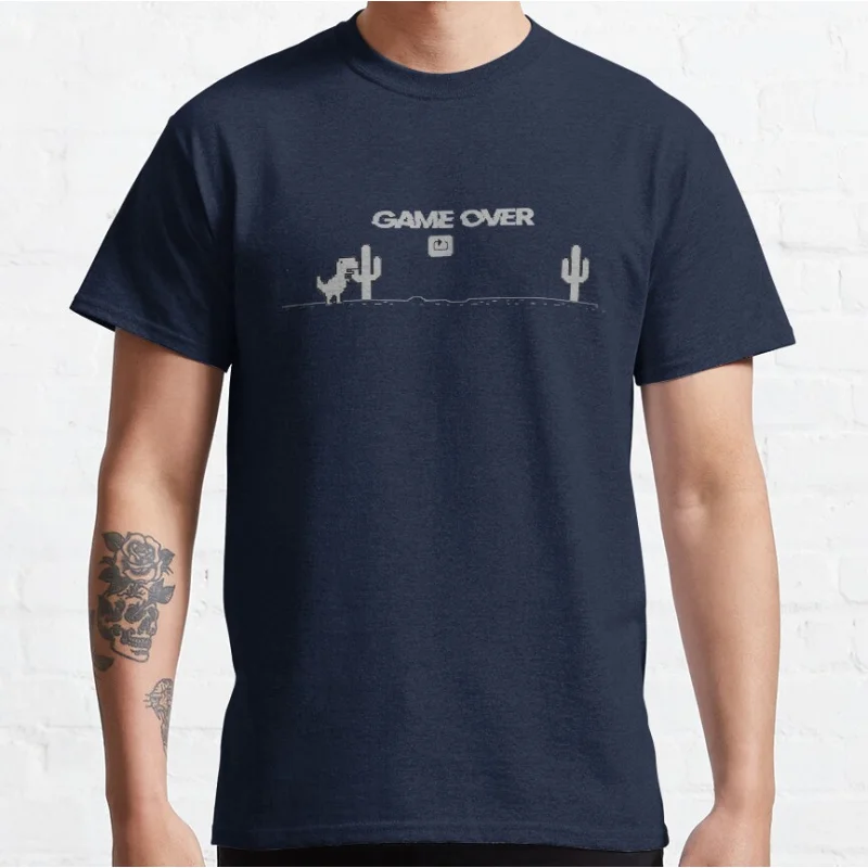 Retro Cactus Dinosaur Pixel Art T-Shirt