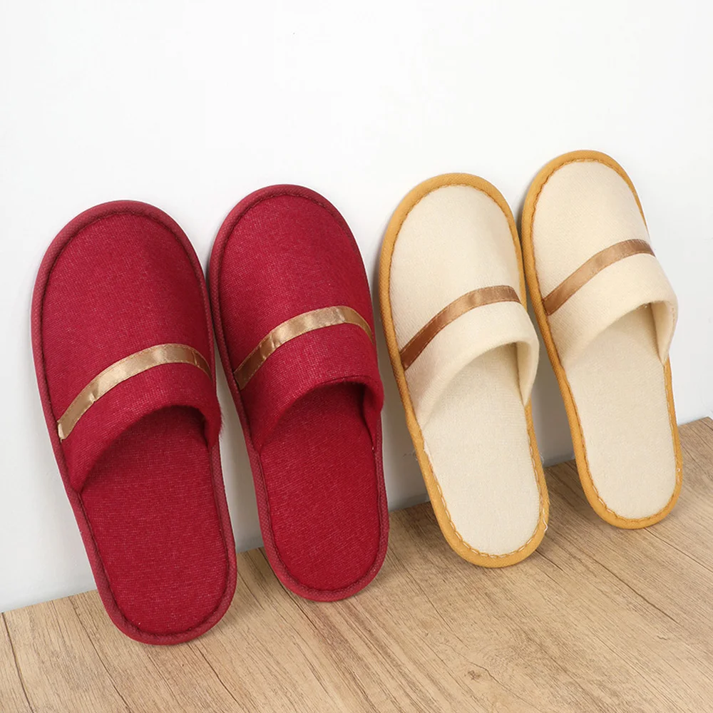 Adult Unisex Coral Fleece Slippers Winter Warm Home Slippers All-inclusive Slippers Solid Slippers Hotel Slippers Soft Non-slip 6