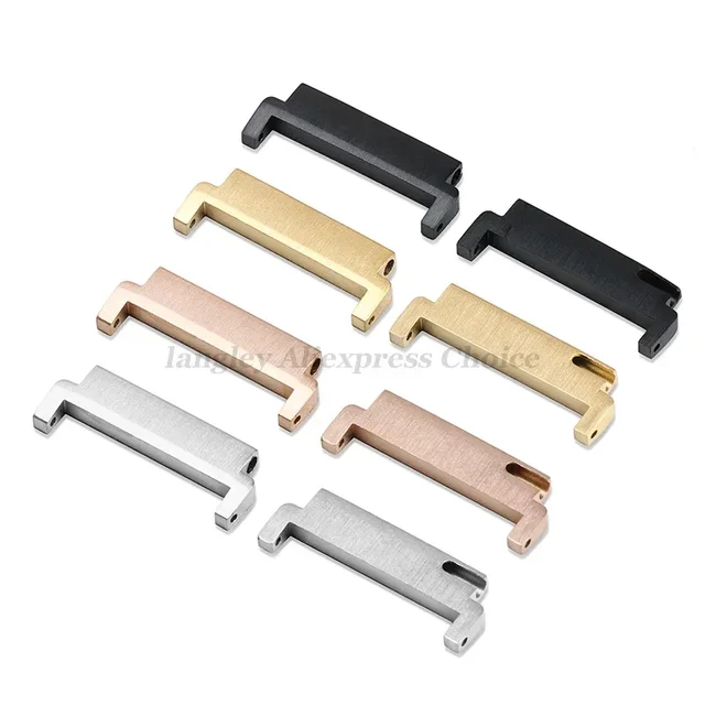 2pcs Watch Band Adapters 20mm To 18mm 20mm 22mm To 22mm 22mm To 20mm Quick Release Pins Connectors Strap Spring Bars Accessories 3