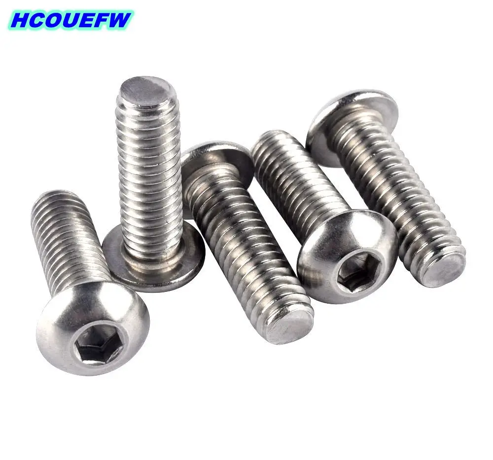 inoxidavel allen hex soquete hexagonal cabeca de botao unc 3 8 16 5pcs 03
