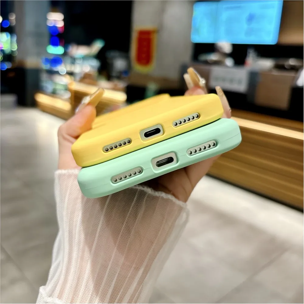 Luxury Liquid Silicone Shockproof Matte Soft Cover with Silicone Button Protection