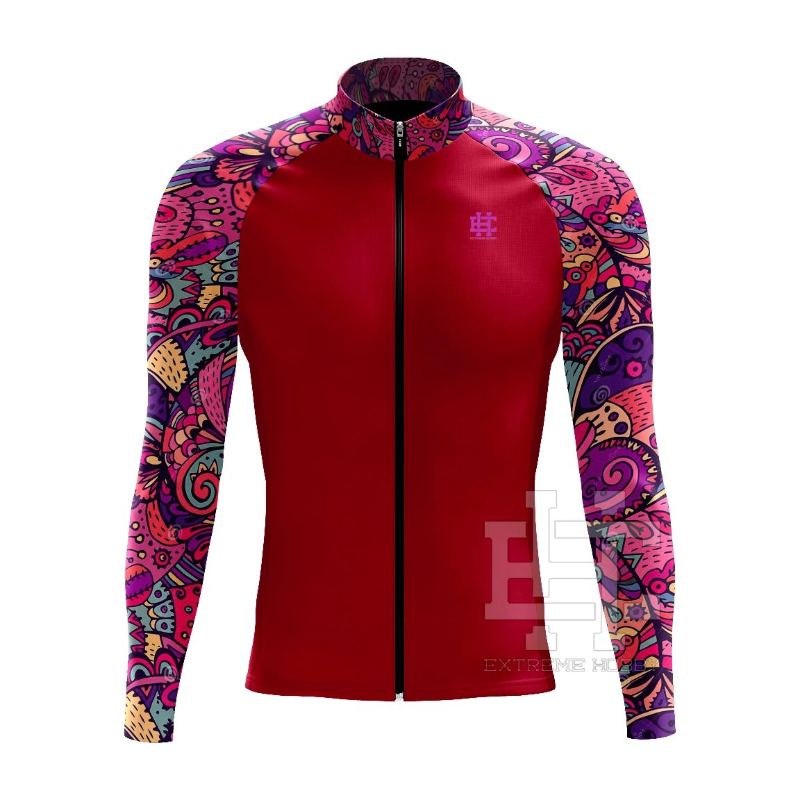 thumbnail image 1 of EXTREME HOOBY Kit de Jersey de ciclismo de manga larga para hombre, chaqueta polar de invierno, maillot, ropa de ciclismo, ropa de ciclismo para hombre, invierno, 1 of 4