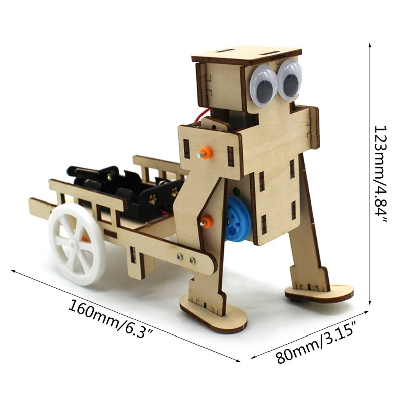 Juguete de montaje de Robot de madera para niños, decoraciones