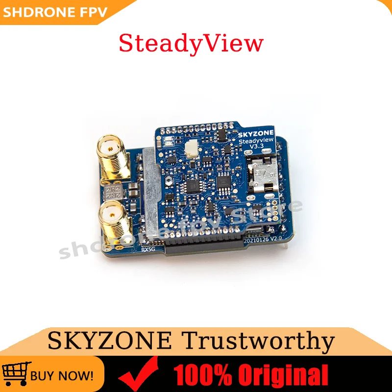Приемник SKYZONE SteadyView/Rapidmix V3.3 | Двойная антенна 5,8 ГГц | Высокая чувствительность с низкой задержкой для FPV-очков, радиоуправляемых деталей дрона