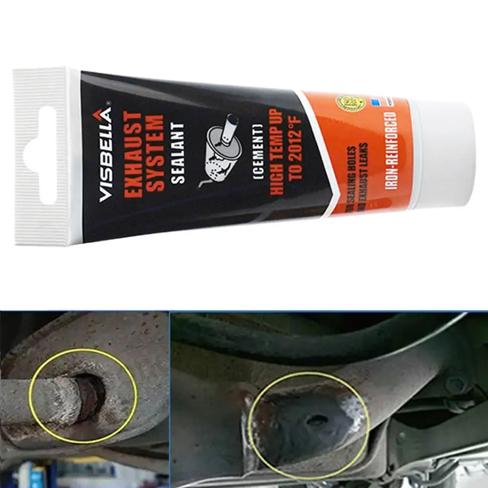 

Car Exhaust Paste System Pipe Repair Kits High Temperature 1100C Tailpipe Crack Sealer Muffler To Sealant Adhesive Cement S7L2