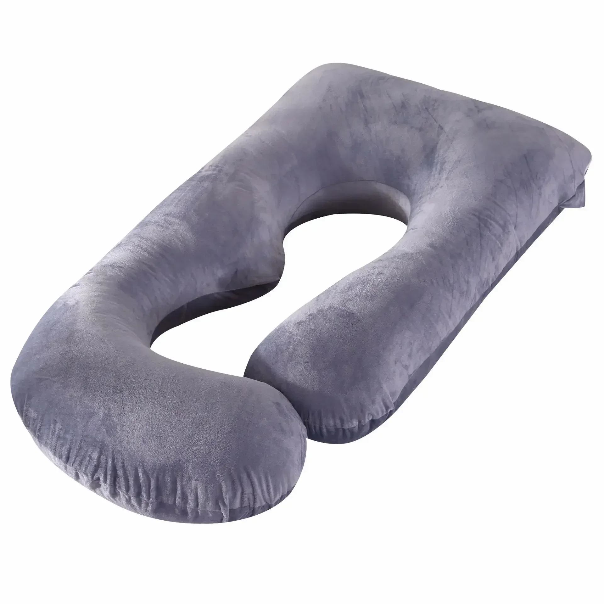 Maternity Pillows with Detachable Crystal Fleece G-type Side Lying Waist Protection Pillow