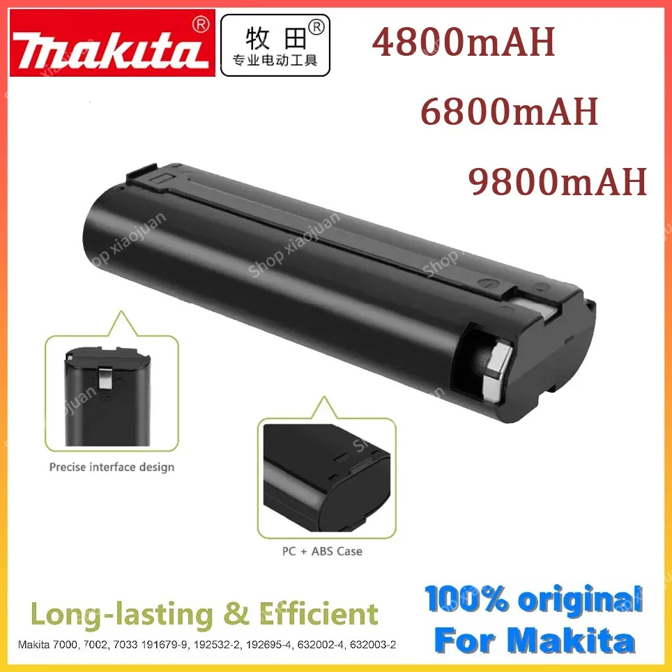 

7.2V 4800mAh Tool Replacement Battery for Makita 9000 7000 7002 7033 4770D 6002D 6010D 6710D 9035D Ni-Mh Rechargeable Batteries