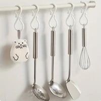 3pcs S-Shaped Hook Soft Buckle Design Portable Multi-purpose Easy Twist Hanging Hook Kitchen Bathroom Bag Clothes Hanging Rack 1