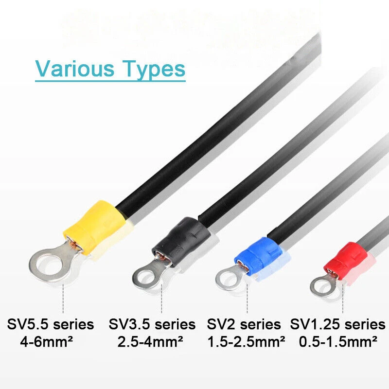 Set Capicorda Elettrici 280 Pezzi | Terminali A Occhiello, Forcella, Maschio E Femmina | Per Auto E Officina - Foto 2