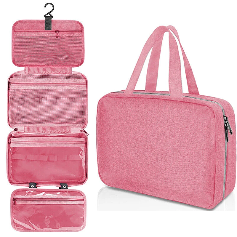 Large Hanging Hook Toiletry Bag Waterproof Folding Handbag Travel Makeup Cosmetic Razor Storage Organizer Case Bathroom Supplies 5