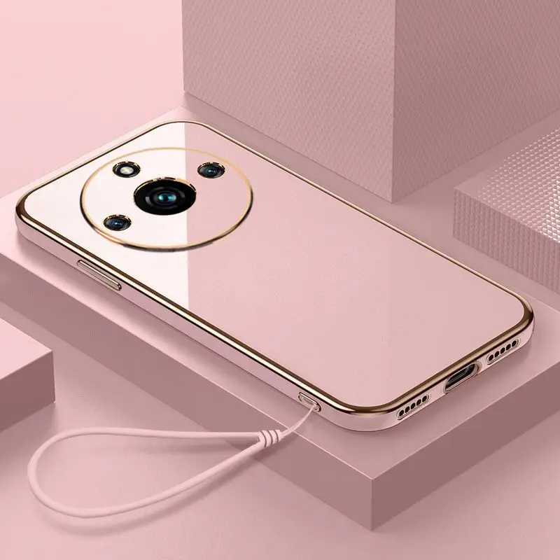 Luxury Square Plating Shockproof Silicone Phone Case - Premium Back Cover s