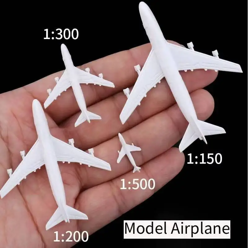 Scale Miniature Airplane Model 1/500-1/150 ABS Plastic Planes for Diy Model Making/Micro Landscape/Decoration/Collection 2pcs