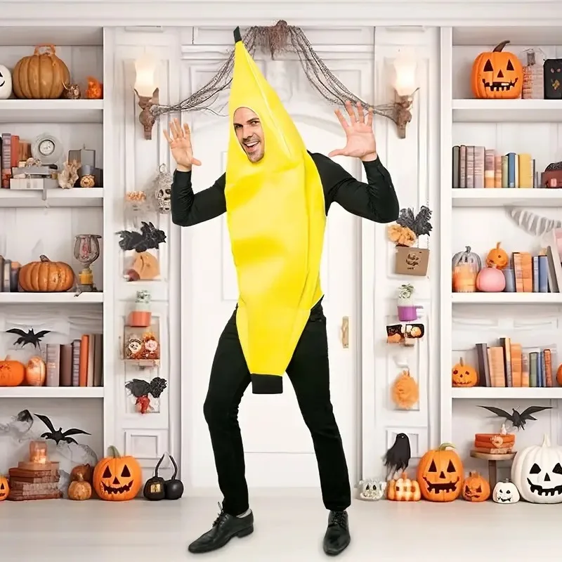 Polyester Banana Costume for Men and Women Halloween Party