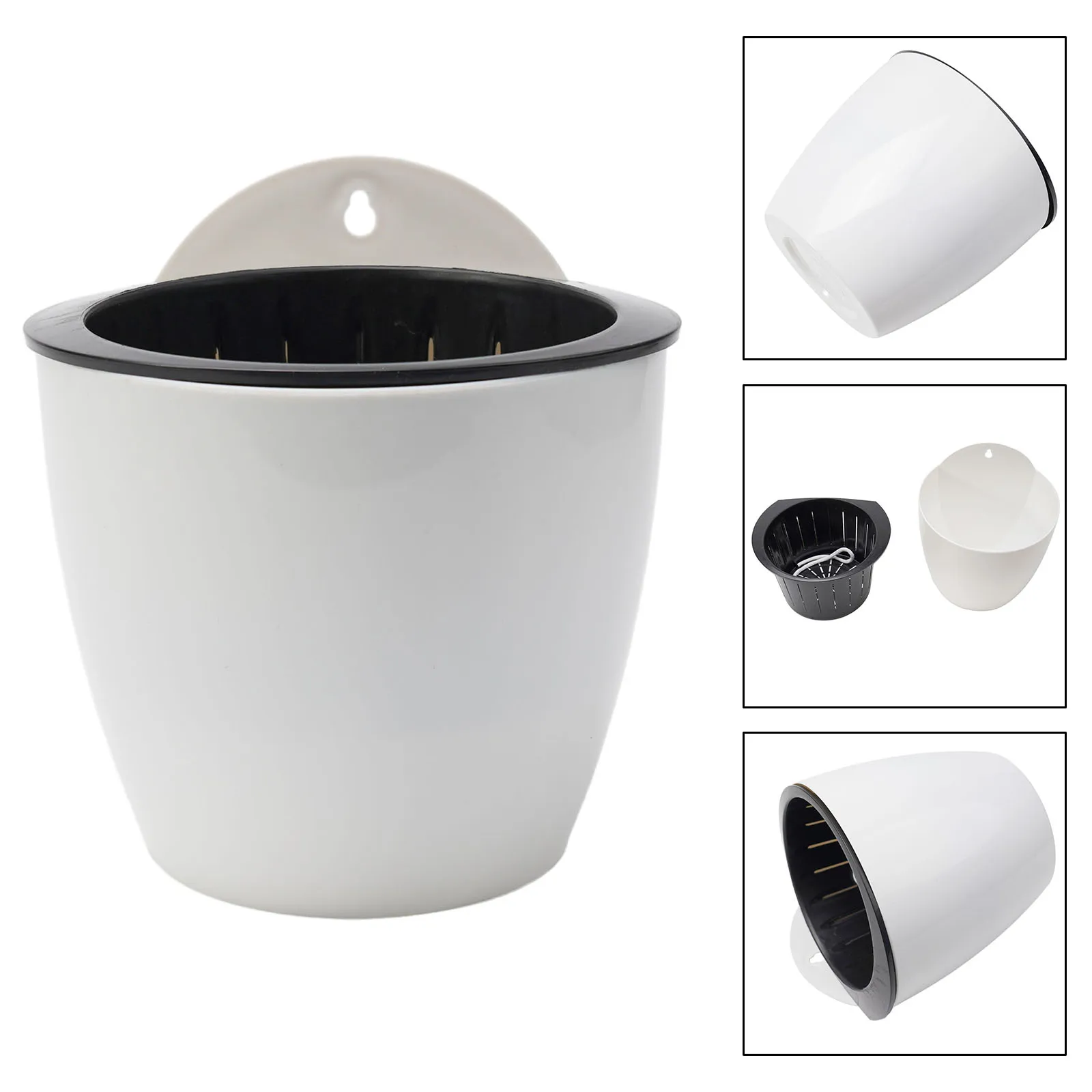 Wall-Mounted Self-Watering Plastic Planter