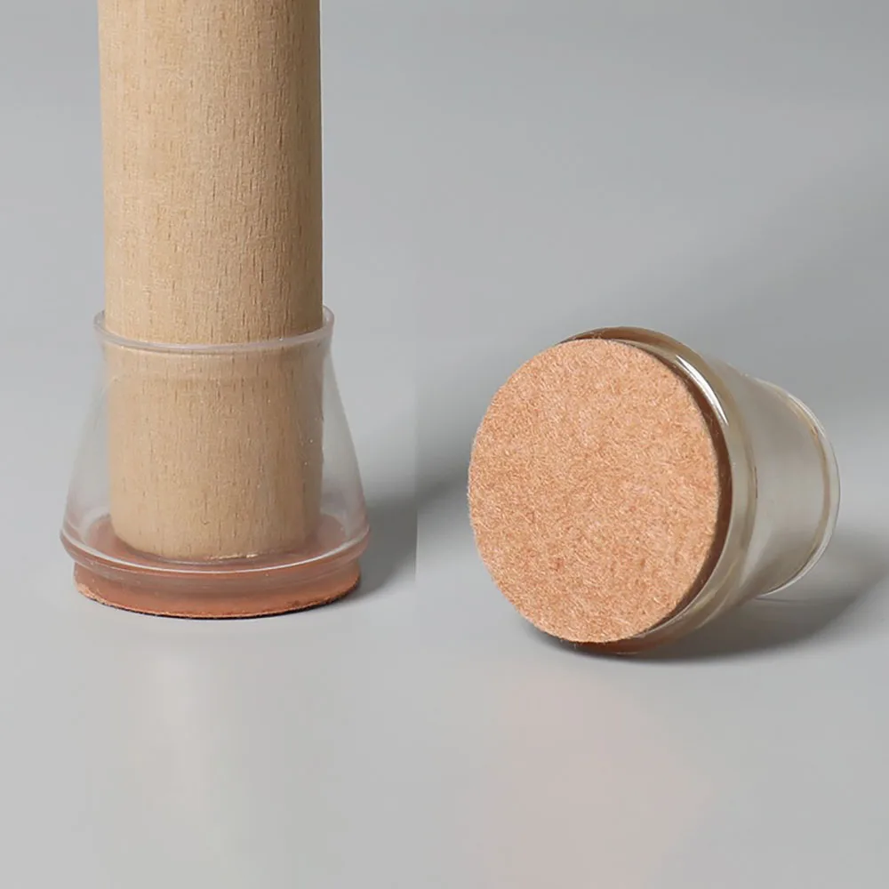Chair Leg Protector Rubber Chair Leg Caps Non-Slip Felt Furniture Cups for Hardwood Floors Protect Floors From Scratches