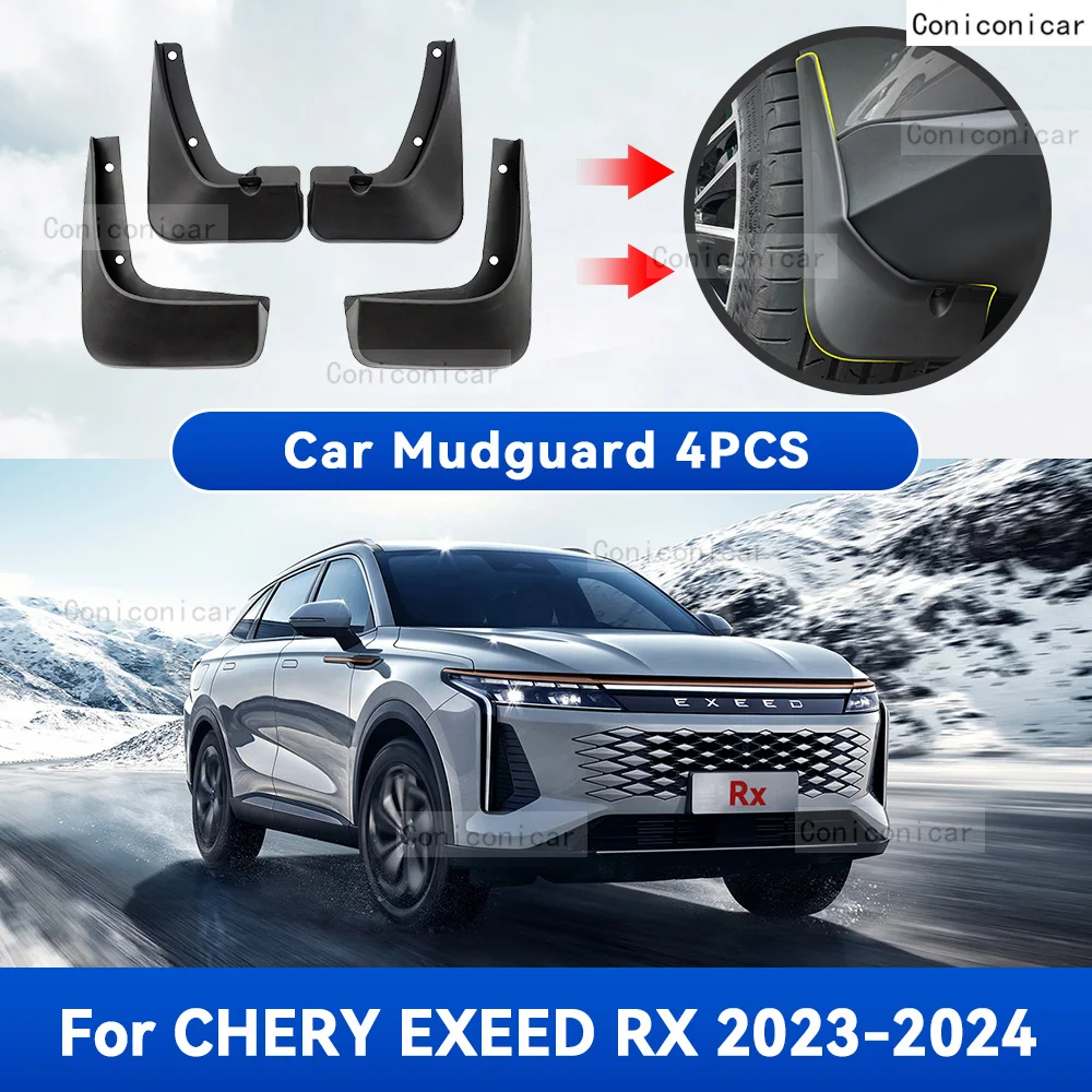 

For CHERY EXEED RX 2023 2024 Mud Flaps Splash Guard Mudguards MudFlaps Front Rear Fender Auto Styline Car Protection Accessories