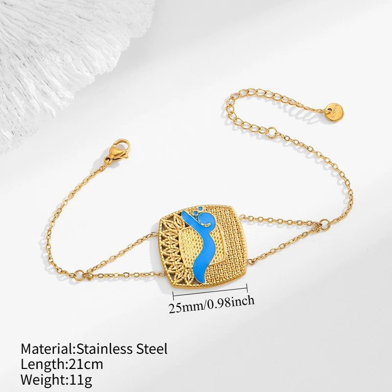 PRISCA | Neue Geometrische Halskette Edelstahl Frauen Trendy Überzogene Gold Schmuck Party Arabischen Heißer Verkauf Großhandel – Detail 23