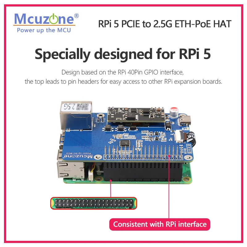  PoE  ̴   ġ ɼ, MP2.5G-PoE   5 PCIE-2.5G ̴-PoE HAT, 0.91 ġ OLED