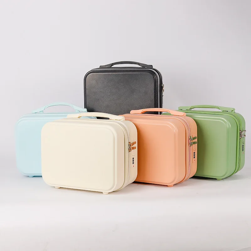 2024 Cute Carrying Case 14 inch Makeup Bag Small Box Zipper Short Distance Mini Storage Box Gift Box with Handheld Gift Bag