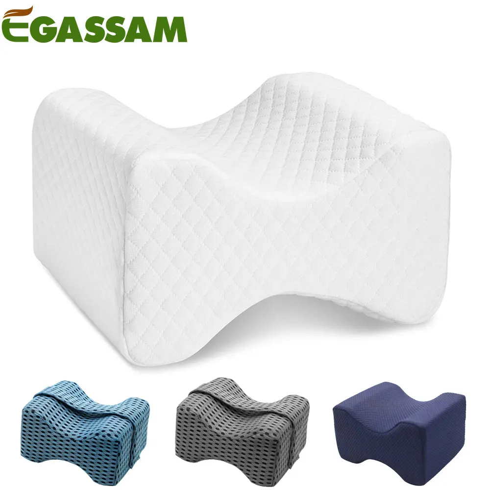 Knee Pillow for Side Sleepers, Memory Foam Wedge Contour, Leg Pillows for Sleeping, Spacer Cushion for Spine Alignment,Back Pain