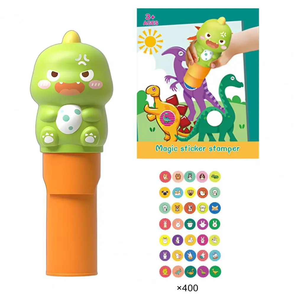 Stamp Sticker Set Arts Crafts Activity Pad with 400 Sticker Seal Stamper Set Fidget Toy Collectible for Fun Seal Kit
