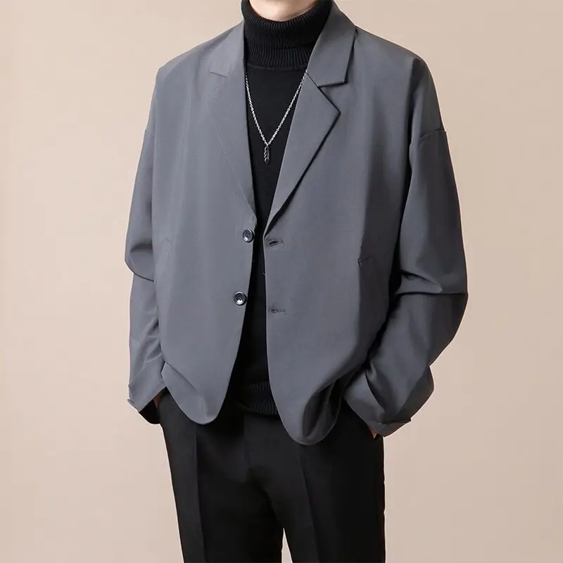 Spring Men Youth Blazer Korean Suits & Blazer High Quality Classic Fashion Blazers Male Handsome Solid Color Business Coats