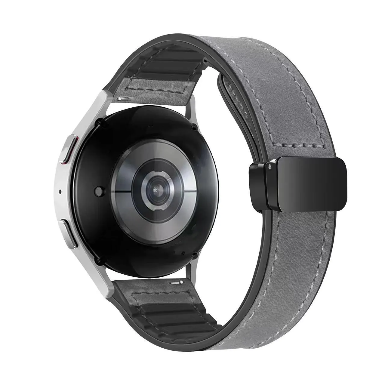 22mm Leather Silicone Magnetic Watch Strap - Versatile and Stylish Bracelet