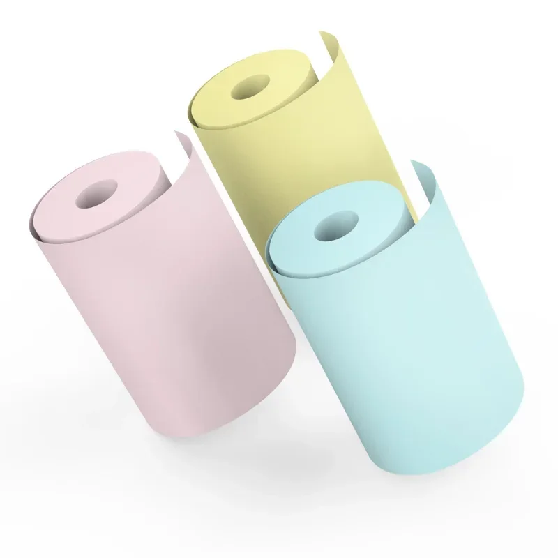 57MM Rolls Printing Paper for Mini Printer Kids Instant Print Camera Thermal Label Self-adhesive Sticker Paper Print Photo Note sticker paper instant camera refill paper thermal sticker paper printable sticker paper