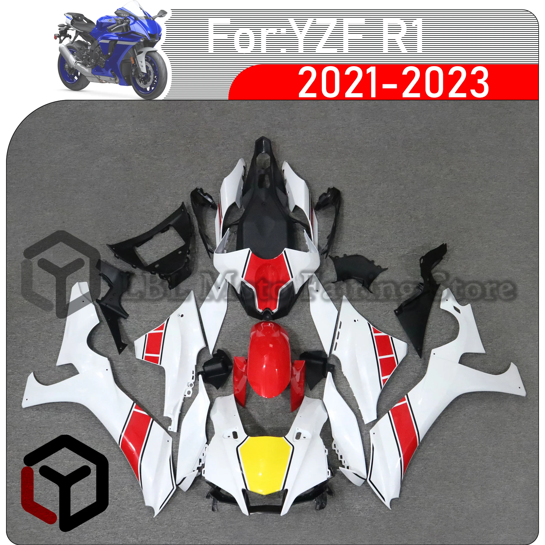 

For YAMAHA YZFR1 2021 2022 2023 ABS Motorcycle full Fairing Kit Fit For YFZ-R1 YZF R1 2021 2022 2023 Bodywork Fairings