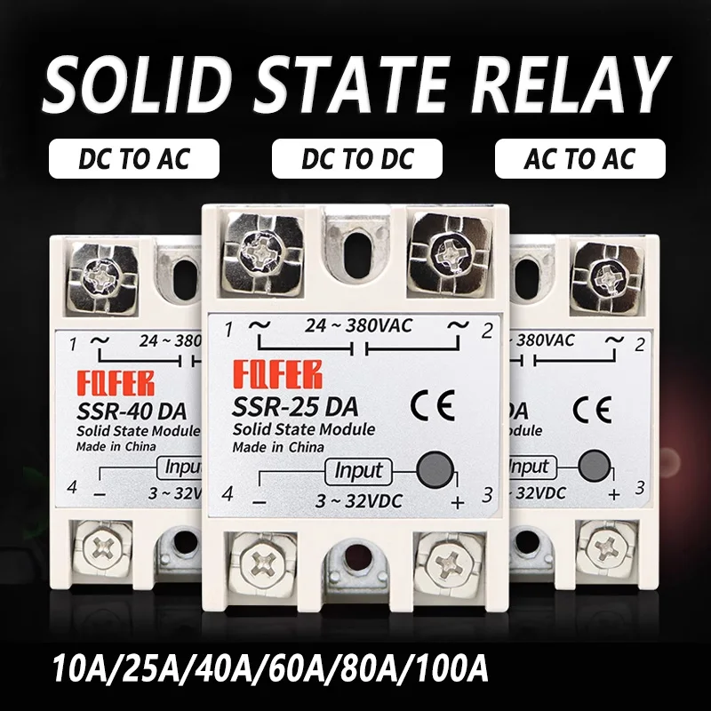 Modulo Relè Stato Solido SSR-40 DA 40A DC-AC 3-32V/24-380V - Aexit 181674 - 5