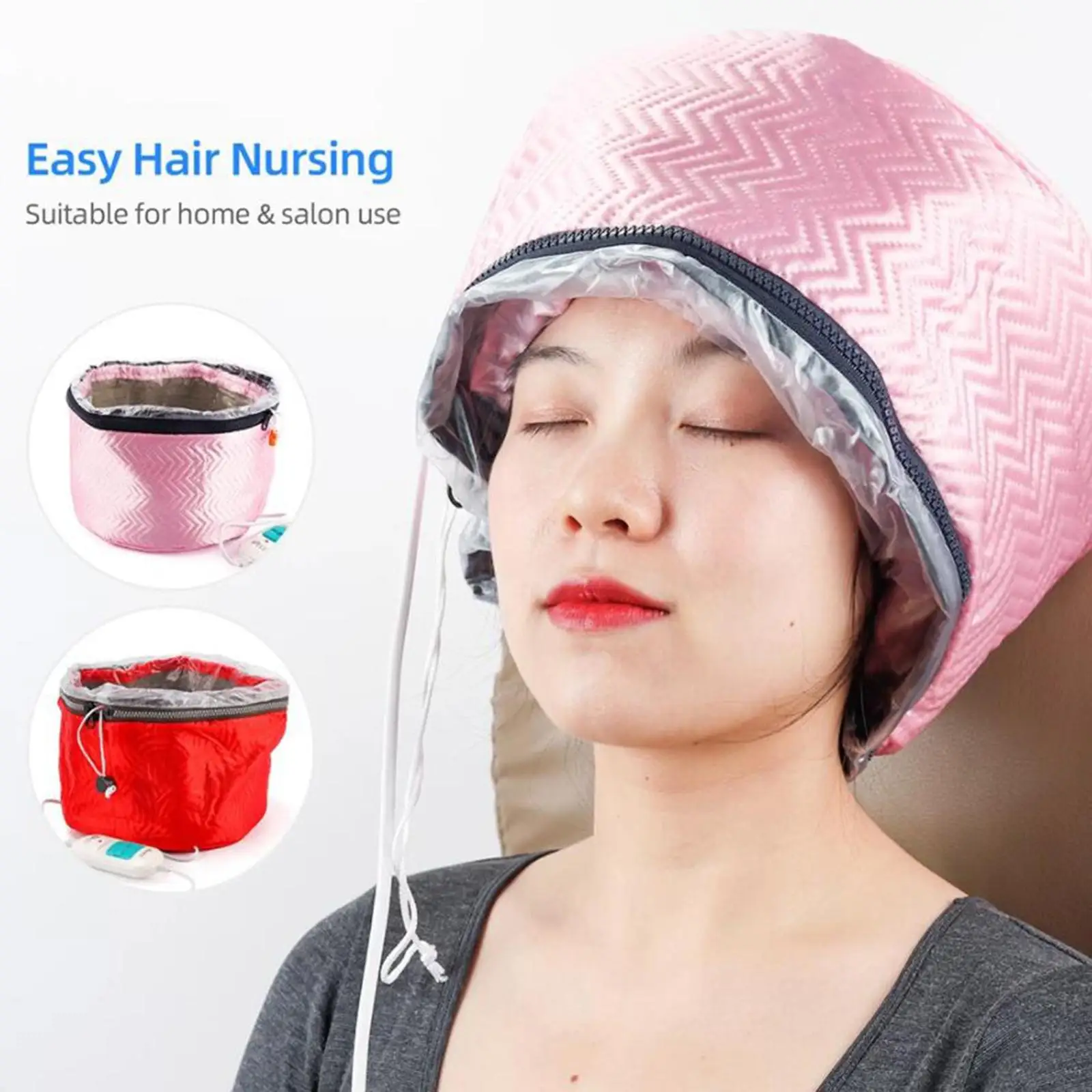 Hair Heating Caps Steamer 3-Modes Safe Electric Hair Steamer Dryers for Deep Conditioning Home Salon Hair SPA Travel Teen Adults