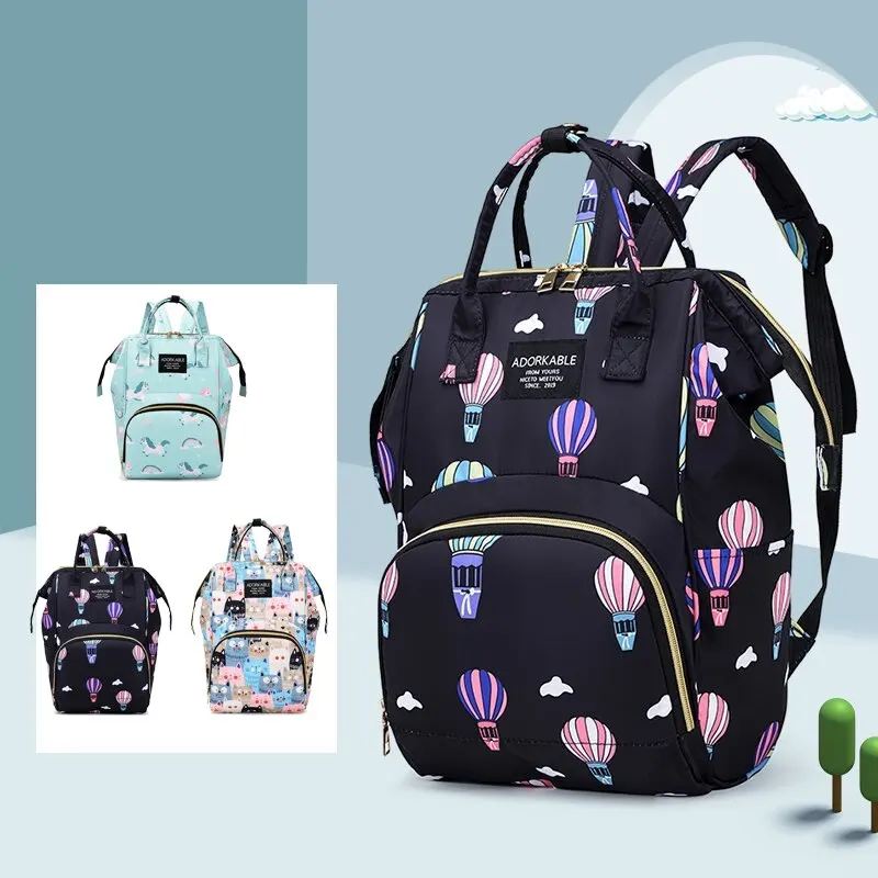 Mummy Maternity Bag For Baby Fashion Large Capacity Printed Mommy Bag Multifunction Diaper Bags For Mom