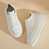 Female's 7cm Bottom White Sneaker Shoes Flat Casual Shoes Simple Shoes for Business Daily Wear Women 2024 Autumn New 1