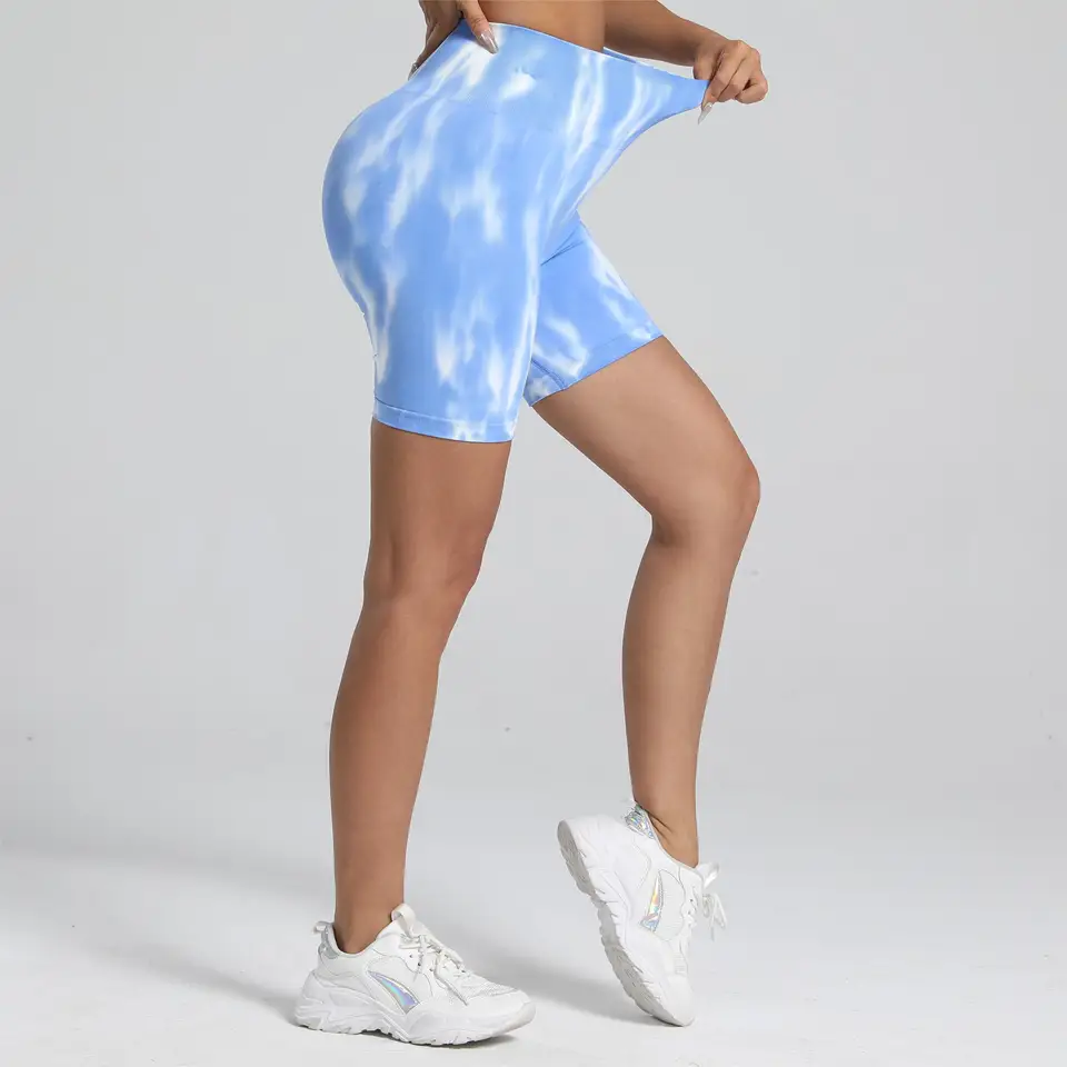 Short De Sport Satin Brillant Femme – Yoga, Course, Gym – Noir Opaque Et Stretch