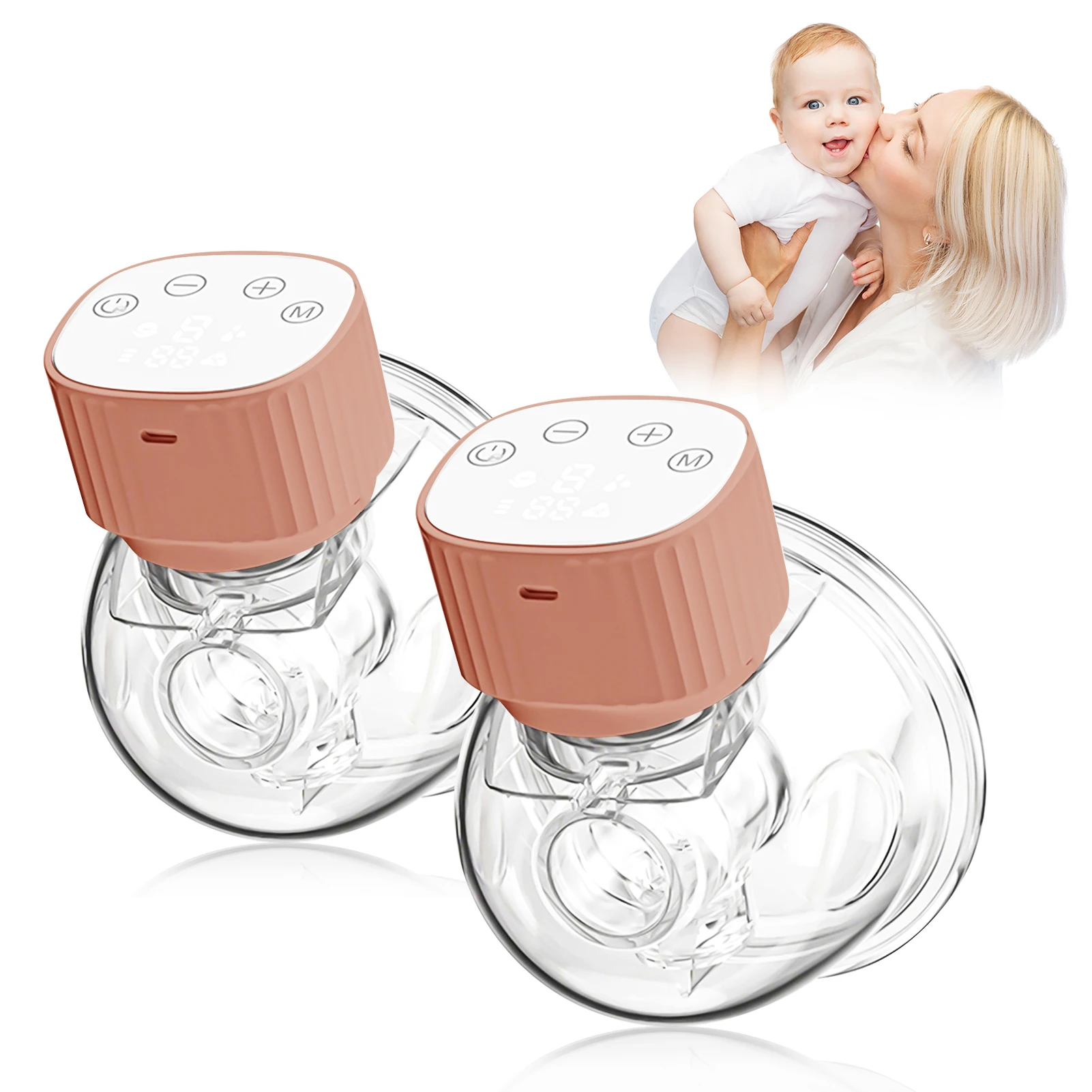 Electric Hands Free Breast Pump Portable Wearable Feeding Device_voghion.com