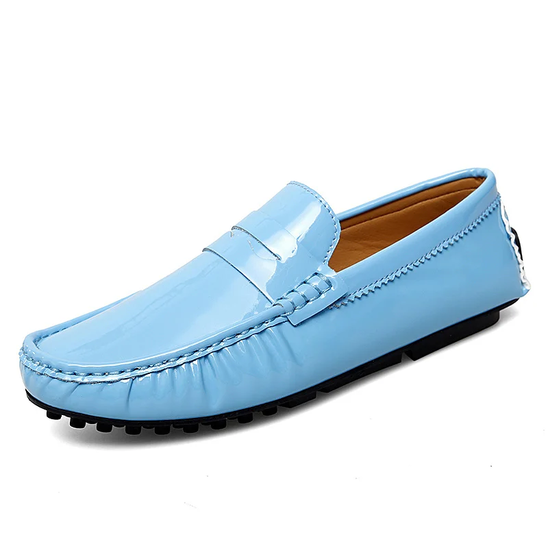 

Gene Leather Penny Loafers Men Driving Shoes Big Size 35-48 Cow Leather Moccasins Slip on Flats Designer Mens Loafers Blue